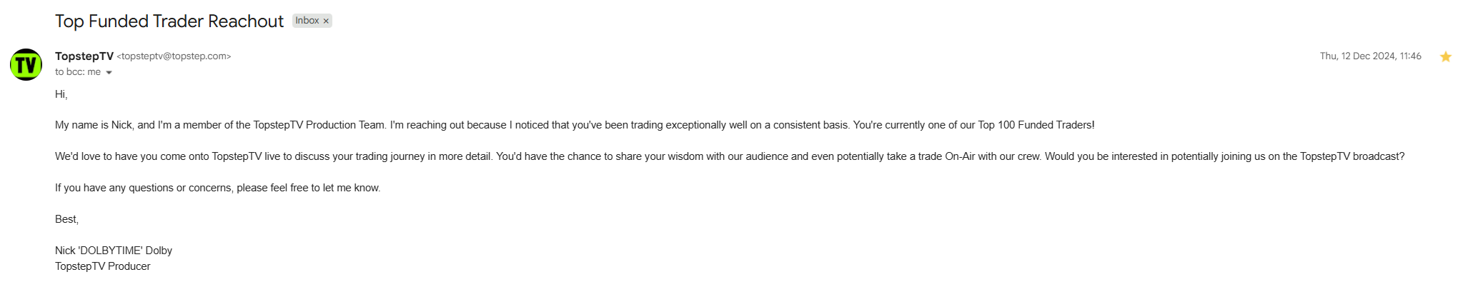 Topstep Top 100 Trader